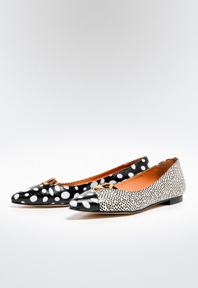 Bailarina de mujer print animal negro Glo andrea