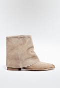 Botín cowboy piel polaina de mujer beige GLO mindy