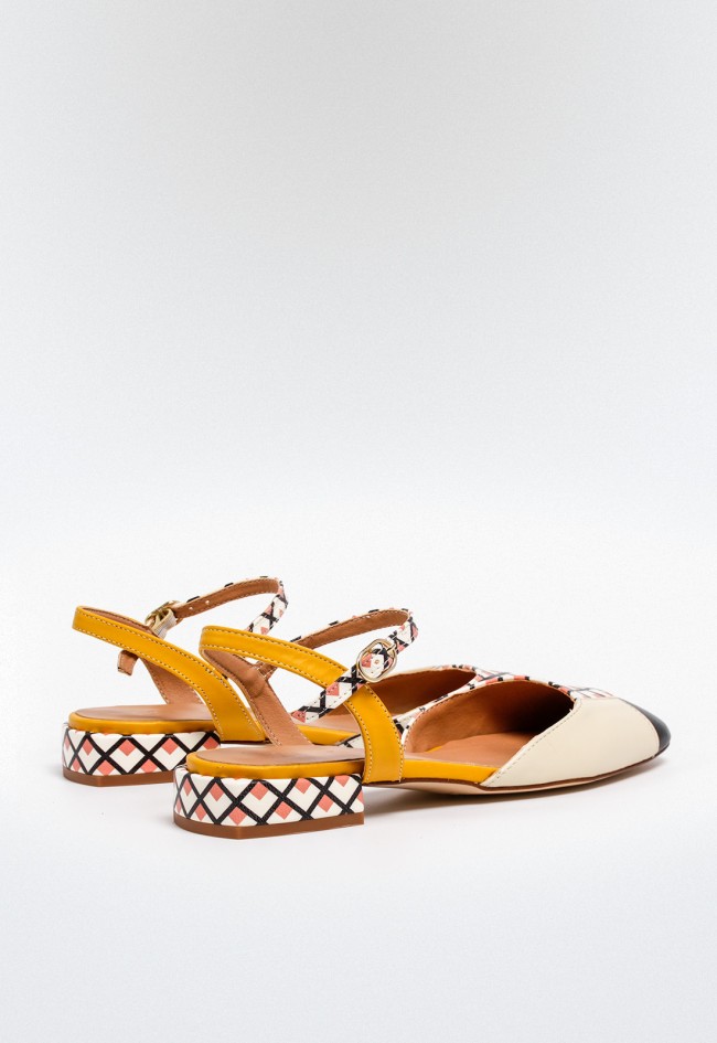 Zapato bailarina de mujer beige Glo yohana