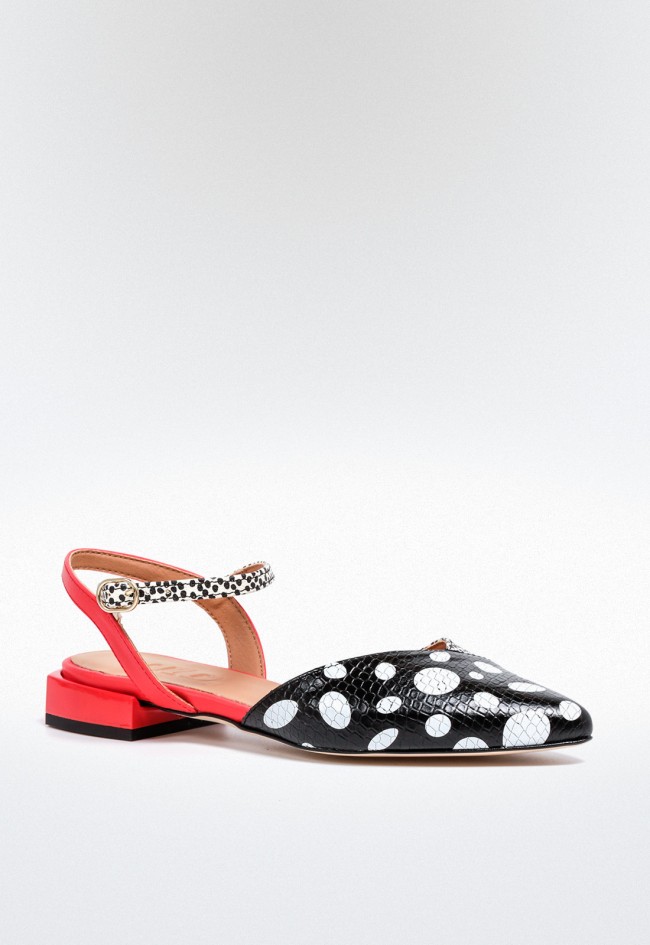 Zapato bailarina de mujer rojo Glo duck