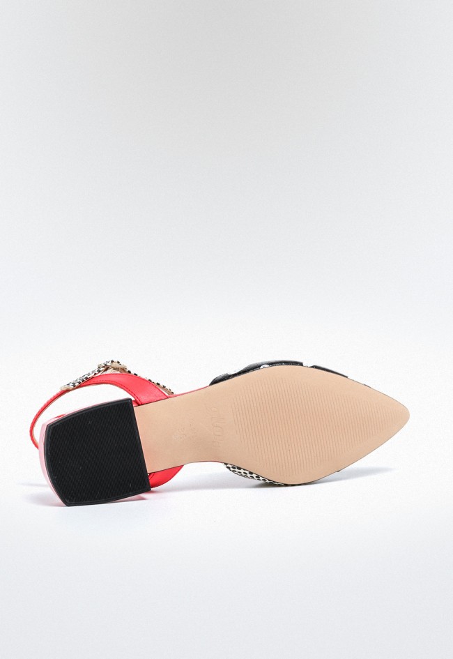 Zapato bailarina de mujer rojo Glo duck