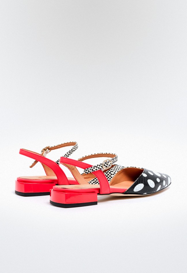 Zapato bailarina de mujer rojo Glo duck