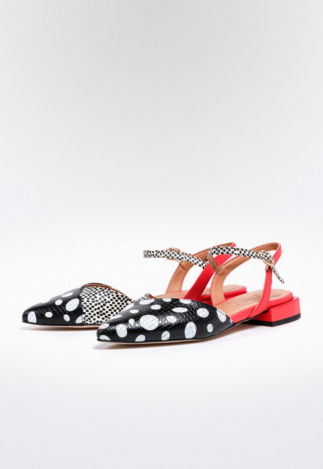 Zapato bailarina de mujer rojo Glo duck