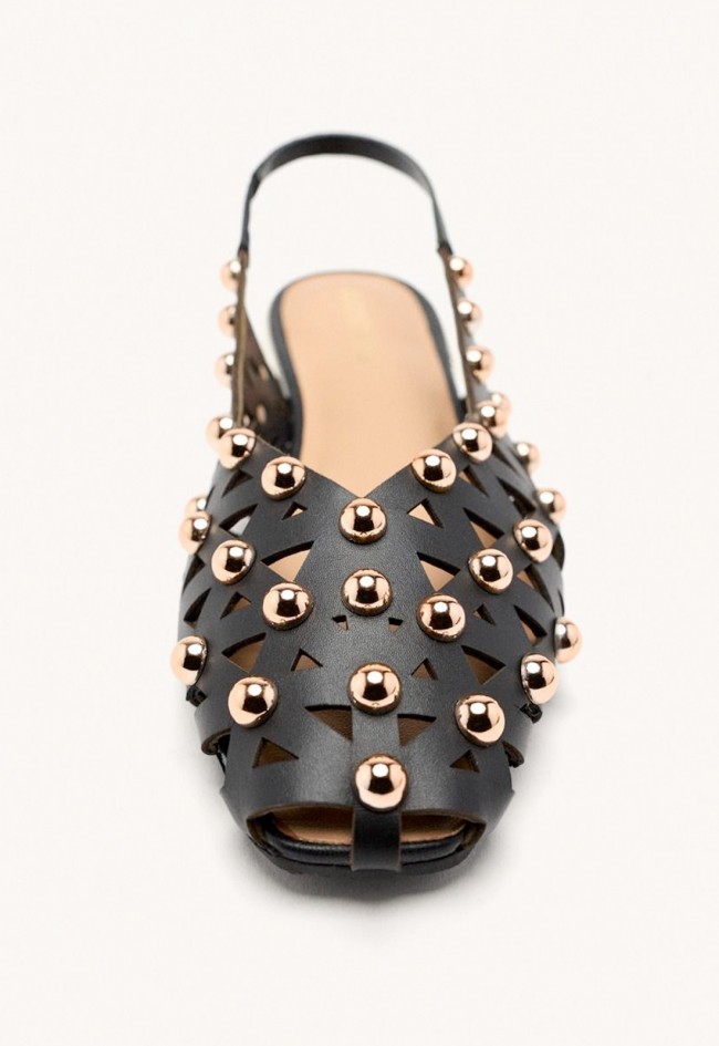 Mules tachas piel de mujer negro Gioseppo calamus