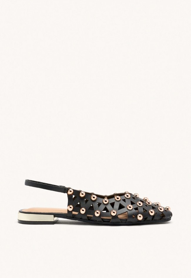 Mules tachas piel de mujer negro Gioseppo calamus