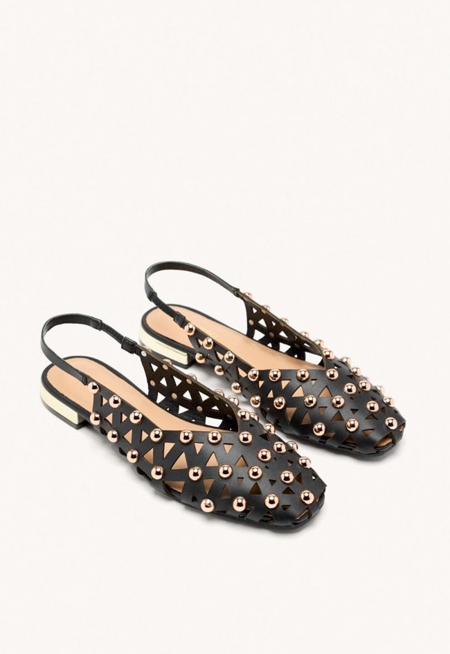 Mules tachas piel de mujer negro Gioseppo calamus