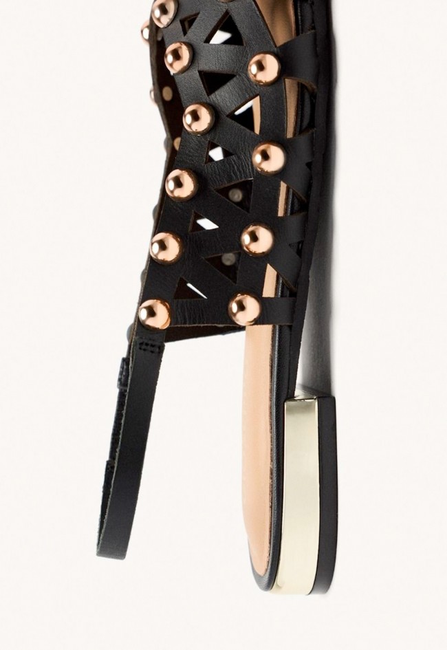 Mules tachas piel de mujer negro Gioseppo calamus
