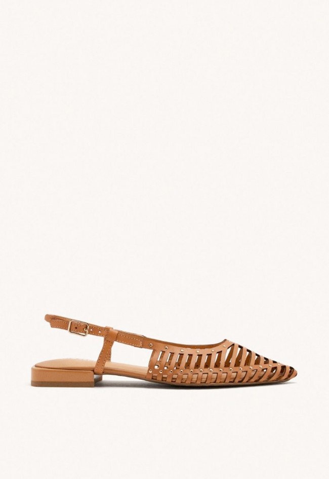 Mules tiras piel de mujer camel Gioseppo jericho