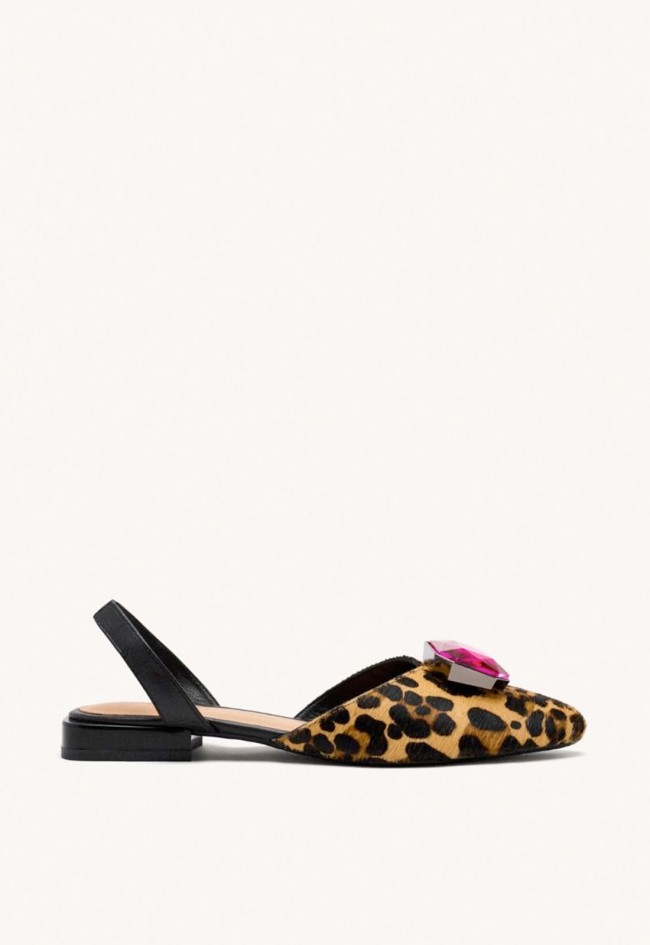 Mules piel de mujer leopardo Gioseppo hughes