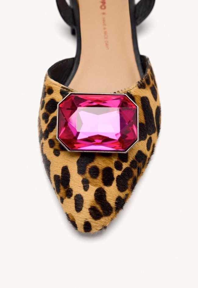 Mules piel de mujer leopardo Gioseppo hughes