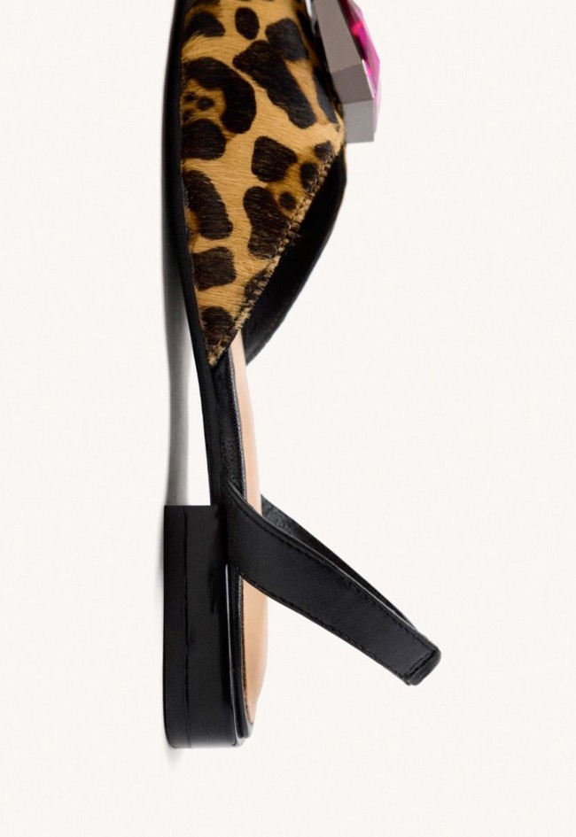 Mules piel de mujer leopardo Gioseppo hughes