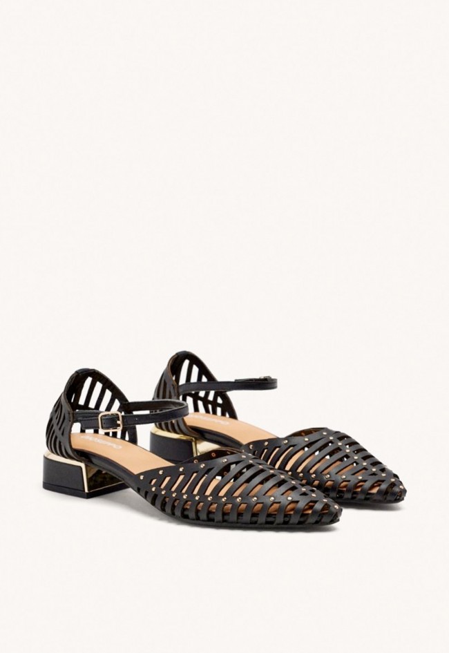 Bailarinas piel tachas de mujer negro Gioseppo fletcher