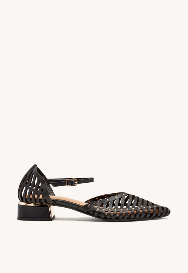 Bailarinas piel tachas de mujer negro Gioseppo fletcher