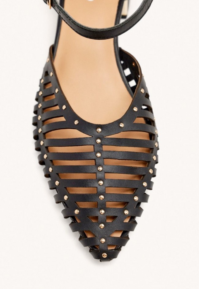 Bailarinas piel tachas de mujer negro Gioseppo fletcher