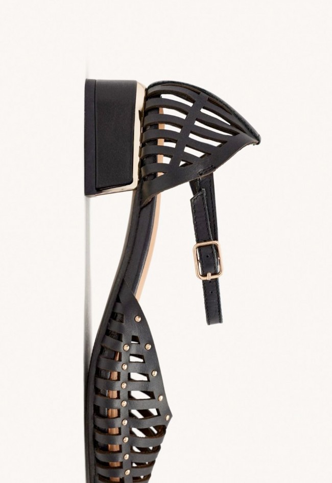 Bailarinas piel tachas de mujer negro Gioseppo fletcher