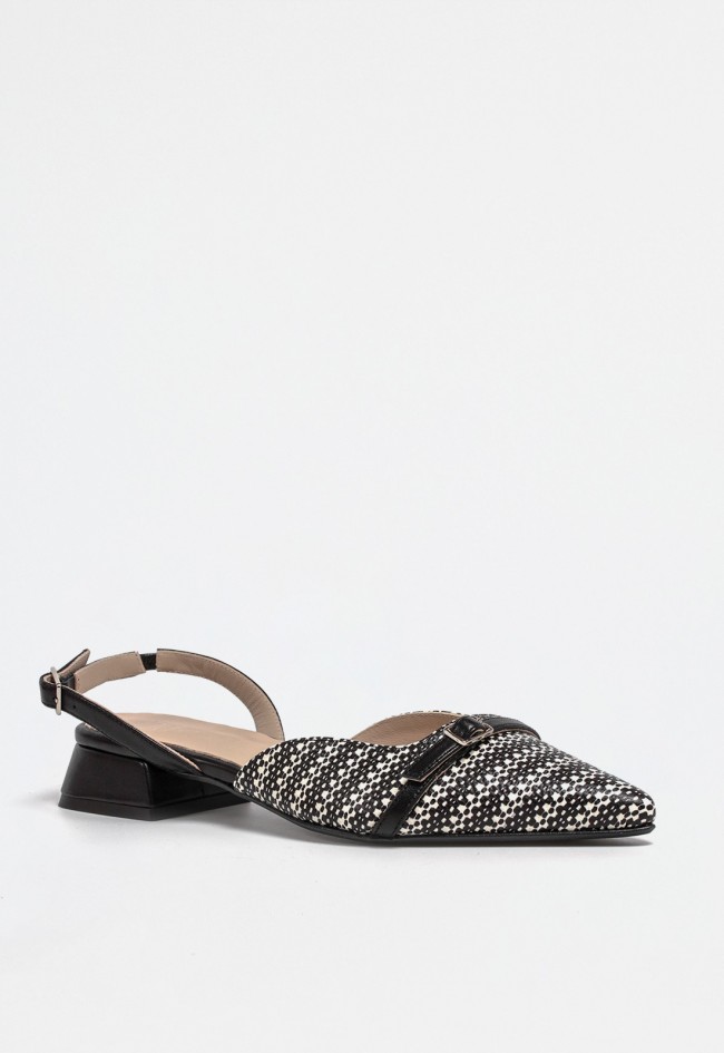 Zapato destalonado de mujer beige Dansi 7401