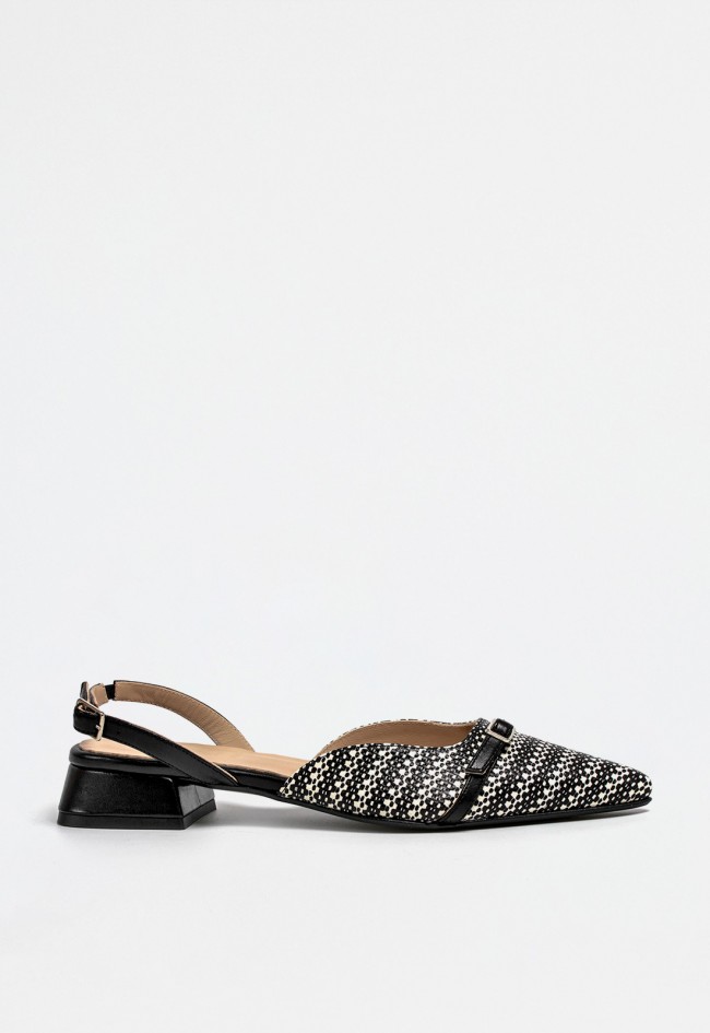 Zapato destalonado de mujer beige Dansi 7401