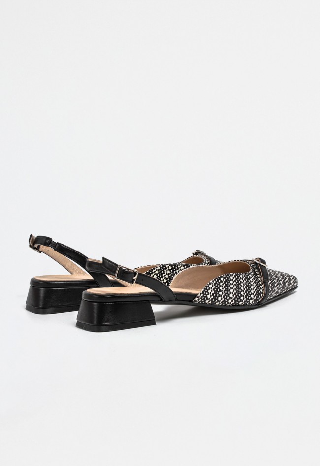 Zapato destalonado de mujer beige Dansi 7401