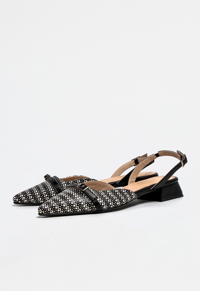 Zapato destalonado de mujer beige Dansi 7401