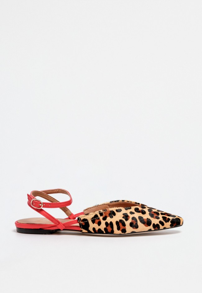 Zapato destalonado de mujer leopardo Glo pedro leo