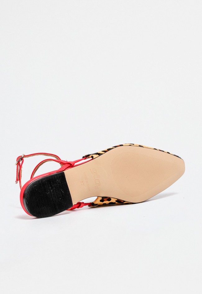 Zapato destalonado de mujer leopardo Glo pedro leo