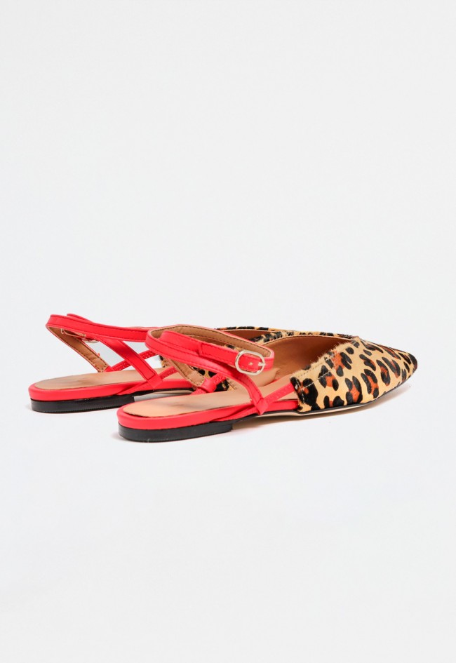 Zapato destalonado de mujer leopardo Glo pedro leo