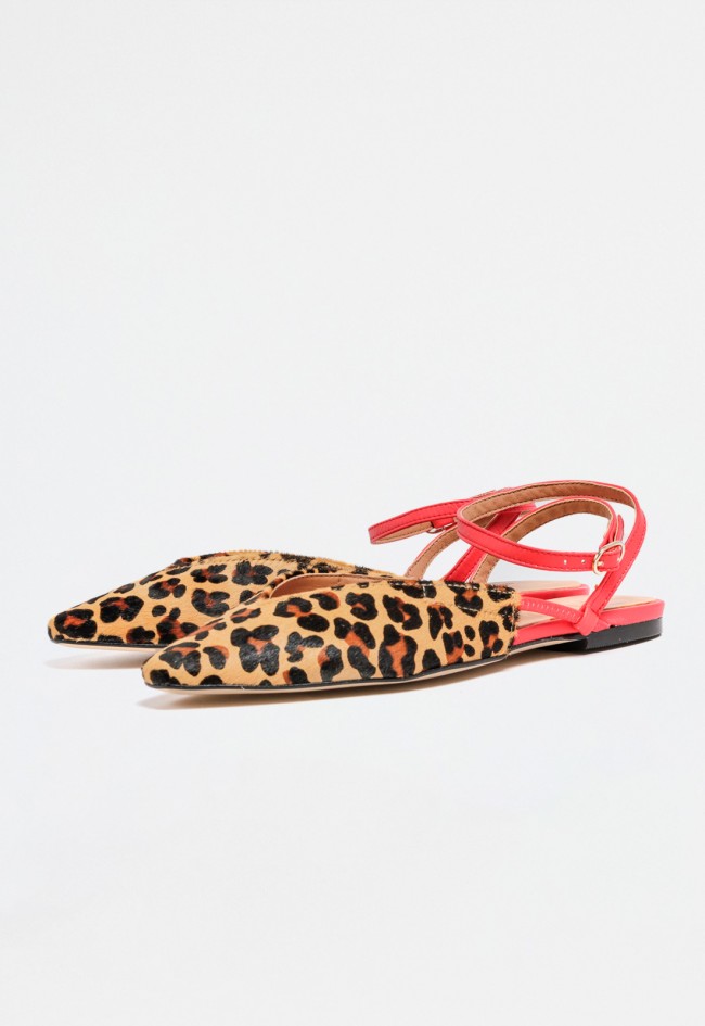 Zapato destalonado de mujer leopardo Glo pedro leo