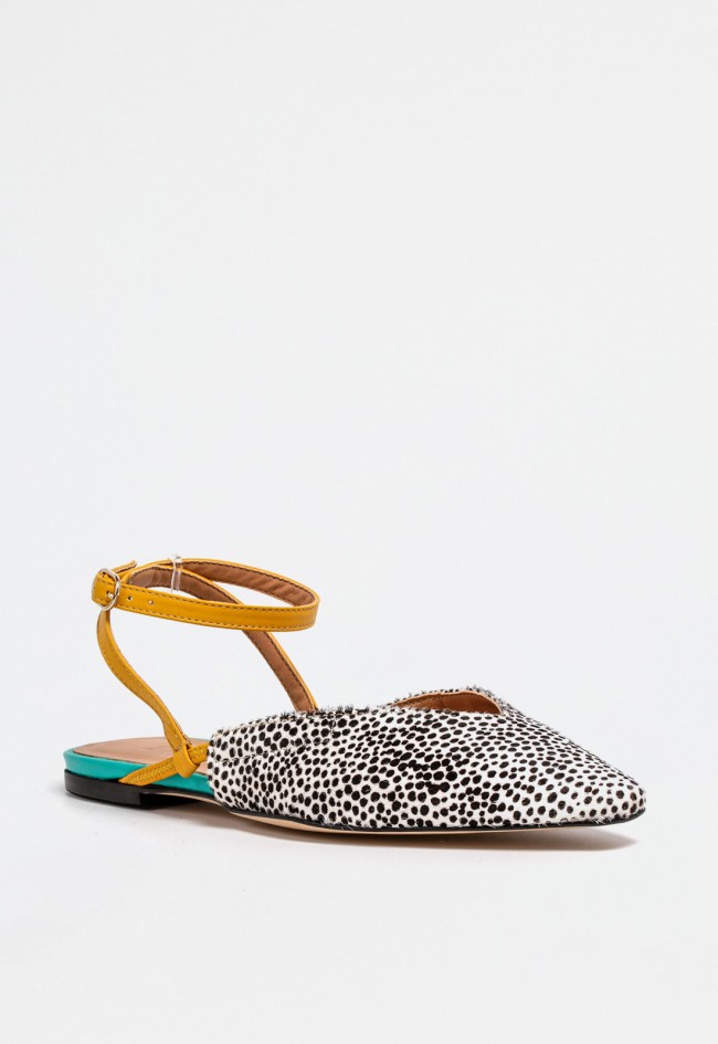 Zapato destalonado de mujer turquesa Glo pedro