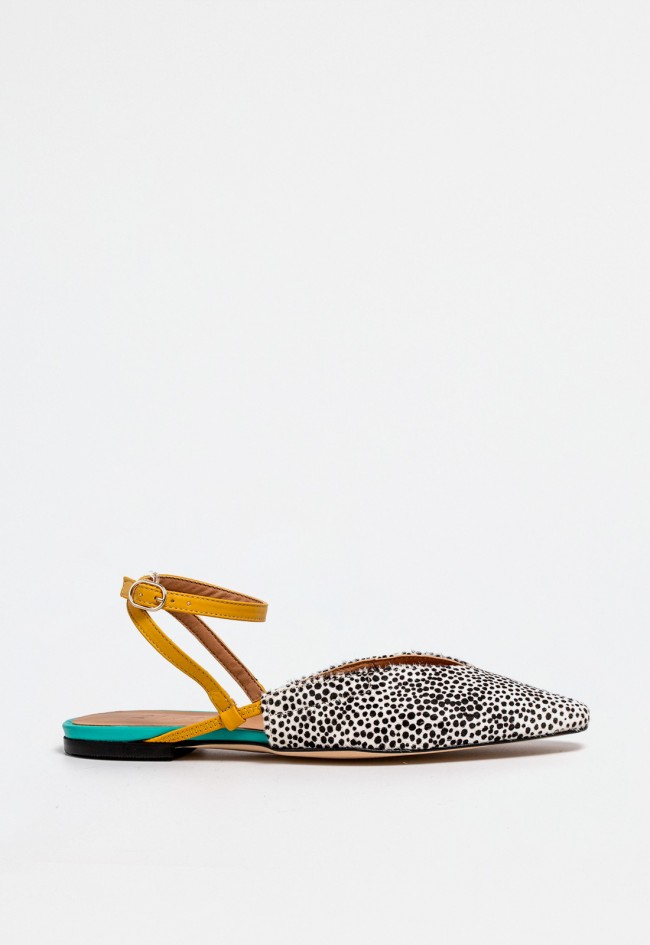 Zapato destalonado de mujer turquesa Glo pedro