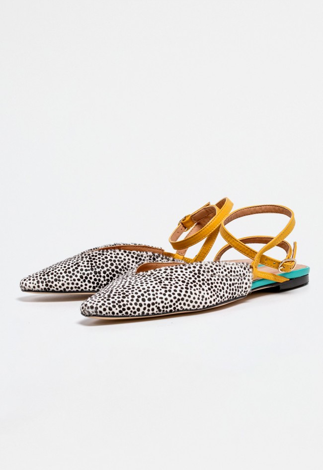 Zapato destalonado de mujer turquesa Glo pedro