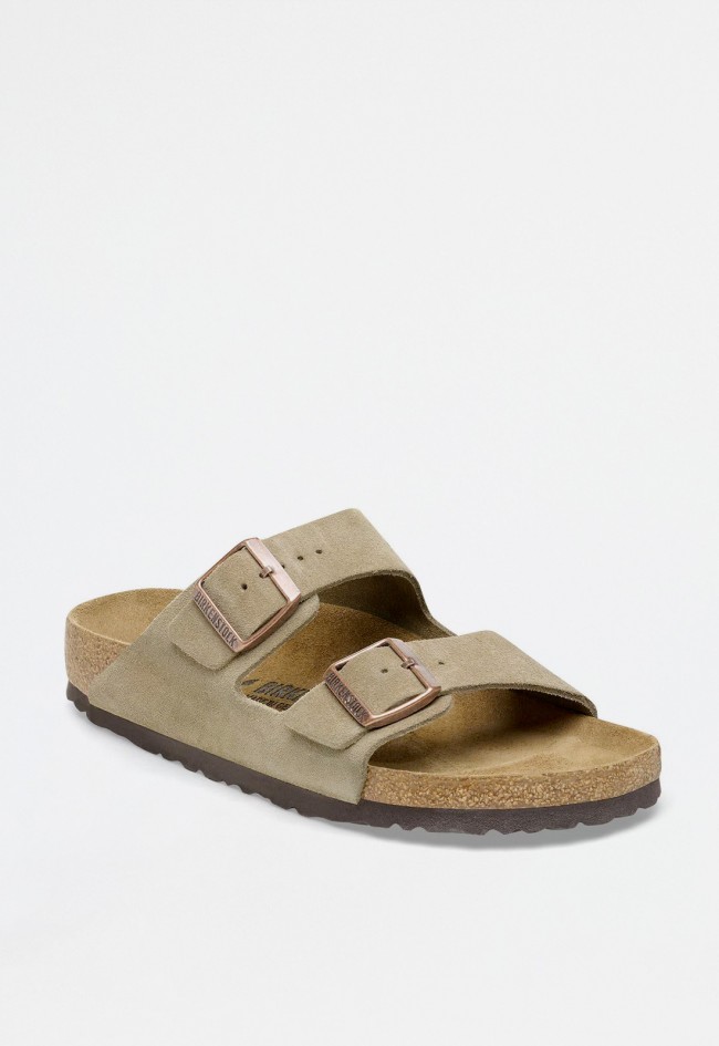 Sandalia de mujer taupe Birkenstock arizona sfb leve