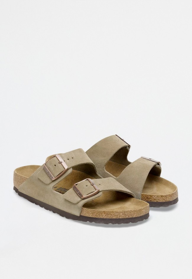 Sandalia de mujer taupe Birkenstock arizona sfb leve