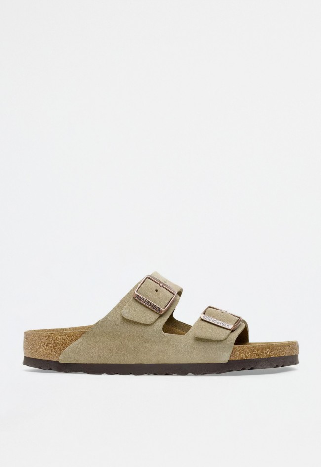 Sandalia de mujer taupe Birkenstock arizona sfb leve