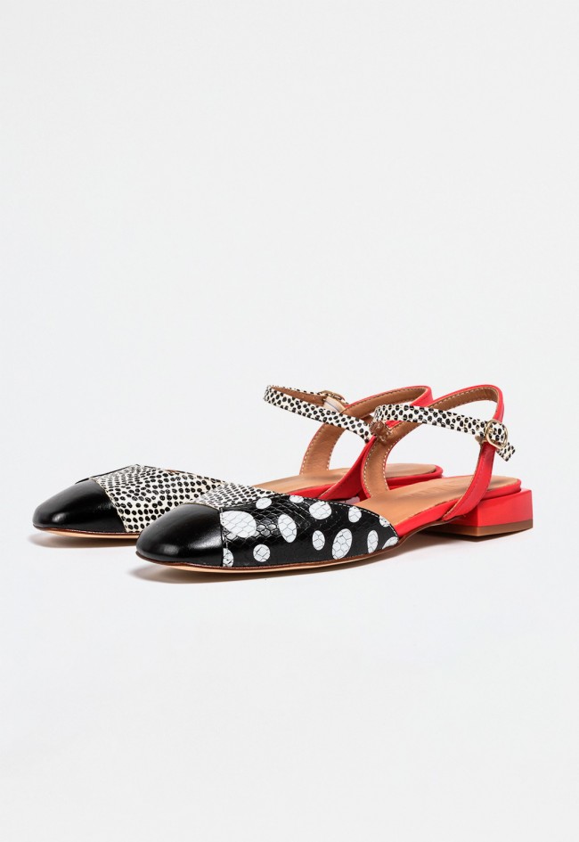 Zapato destalonado de mujer negro Glo yohana