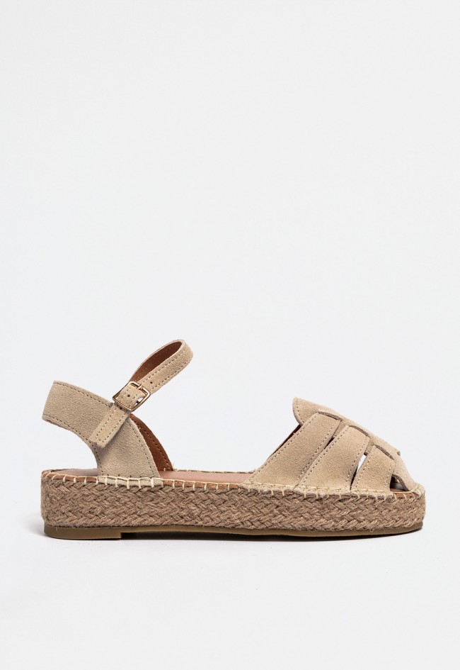 Alpargata esparto de mujer arena VAS camelia 05