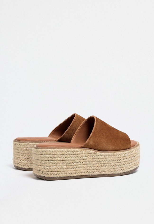 Sandalia esparto plataforma de mujer cuero VAS bonna 25