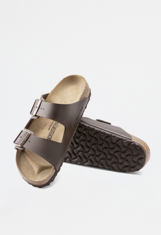 Sandalia doble hebilla de mujer marrón Birkenstock arizona bf