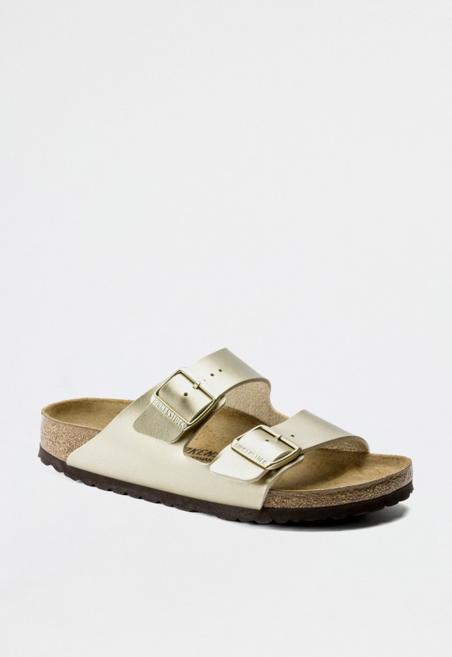 Sandalia hebillas de mujer oro Birkenstock arizona bf