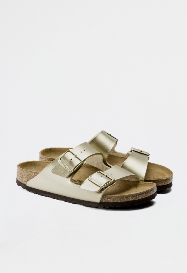 Sandalia hebillas de mujer oro Birkenstock arizona bf