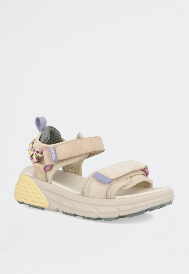 Sandalia deportiva de mujer beige Jeep jl51580a
