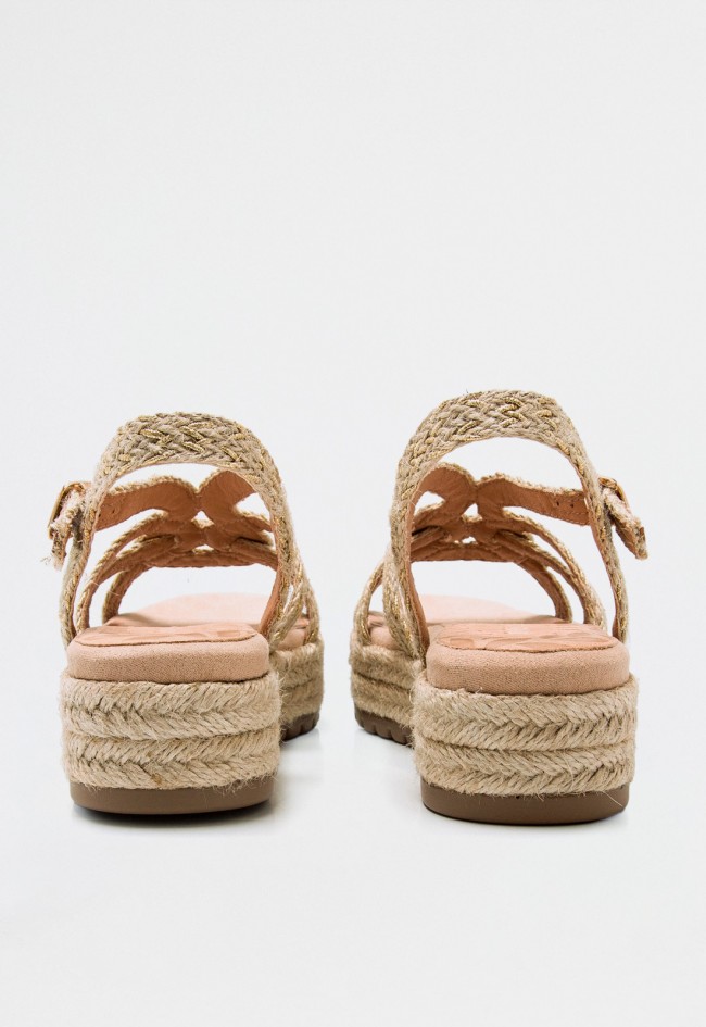Sandalia esparto de mujer natural Mustang 51261