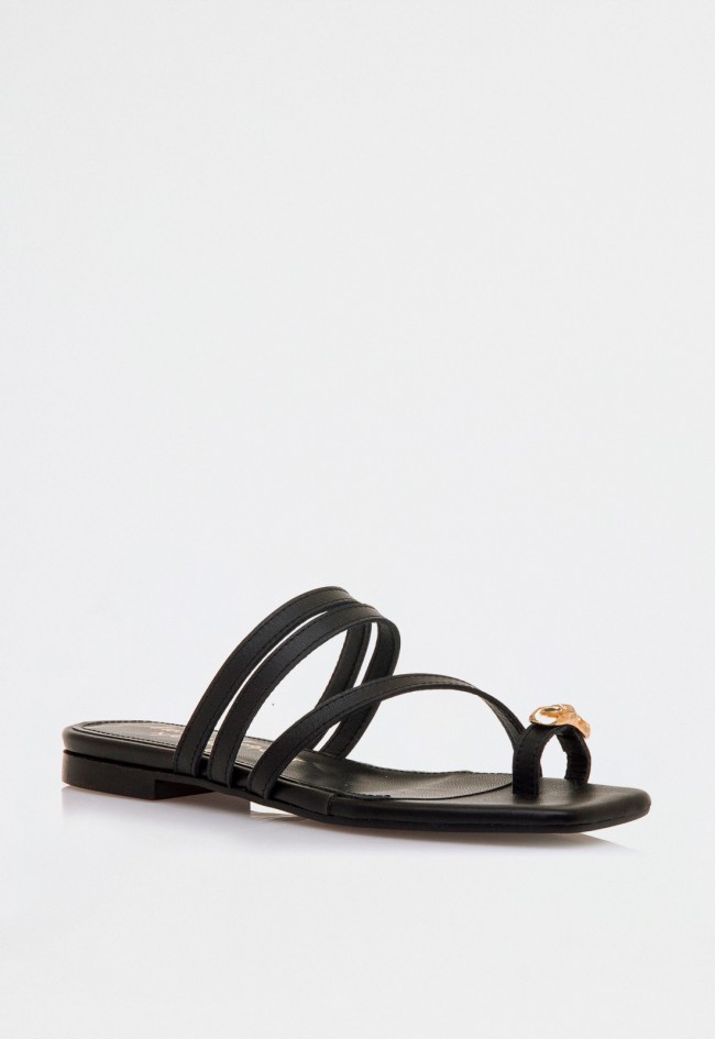 Sandalia tiras de mujer negro Mustang 54912