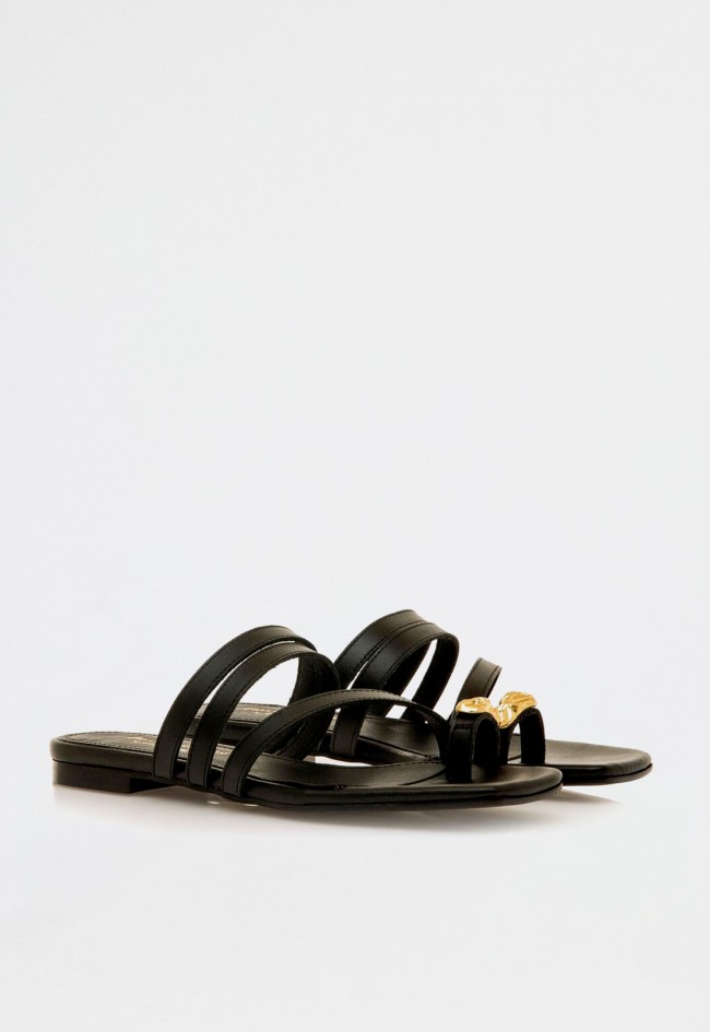 Sandalia tiras de mujer negro Mustang 54912
