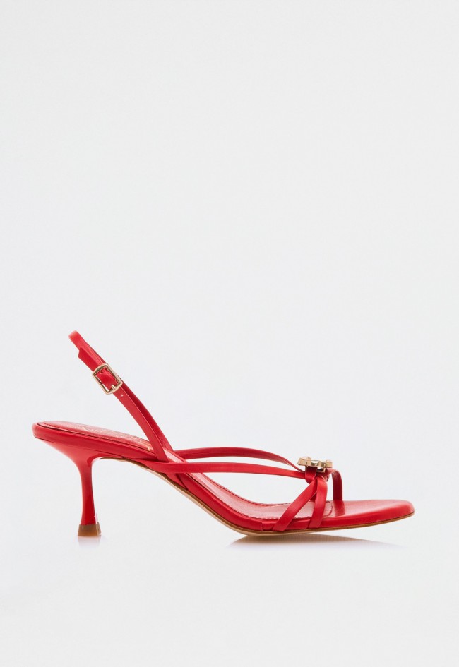 Sandalia de mujer rojo Mustang 54914n