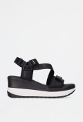 Sandalia cuña deportiva de mujer negro Chika 10 roco 07