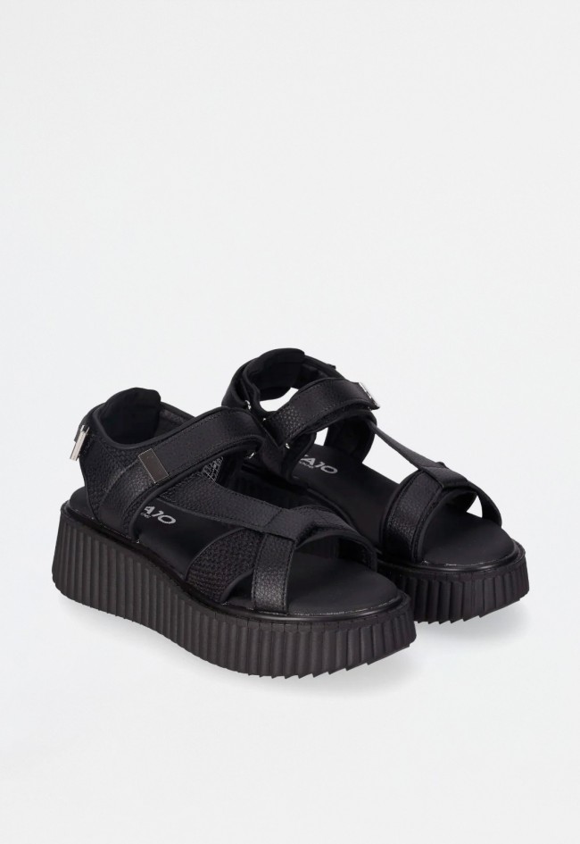 Sandalia plataforma de mujer negro Chika 10 kira 02