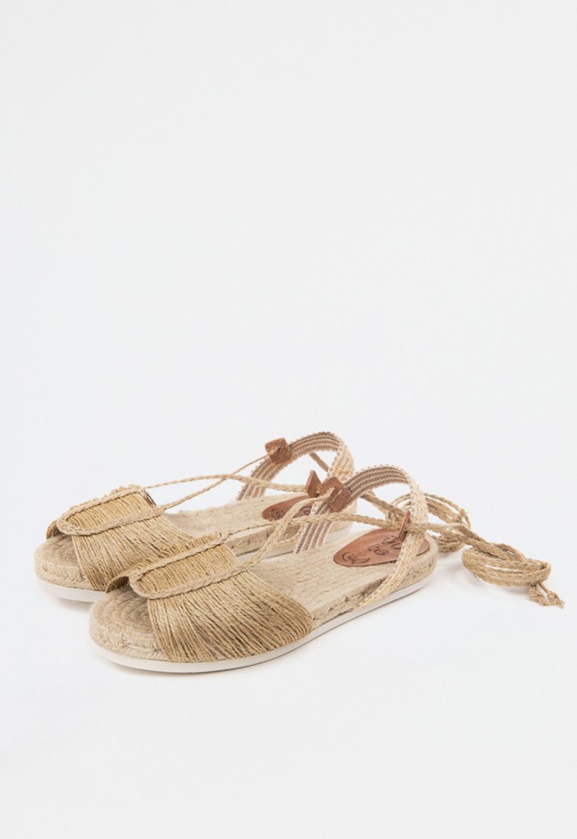 Sandalia esparto plana de mujer natural Suyute 6685