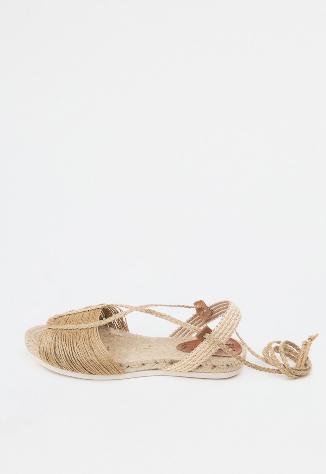 Sandalia esparto plana de mujer natural Suyute 6685