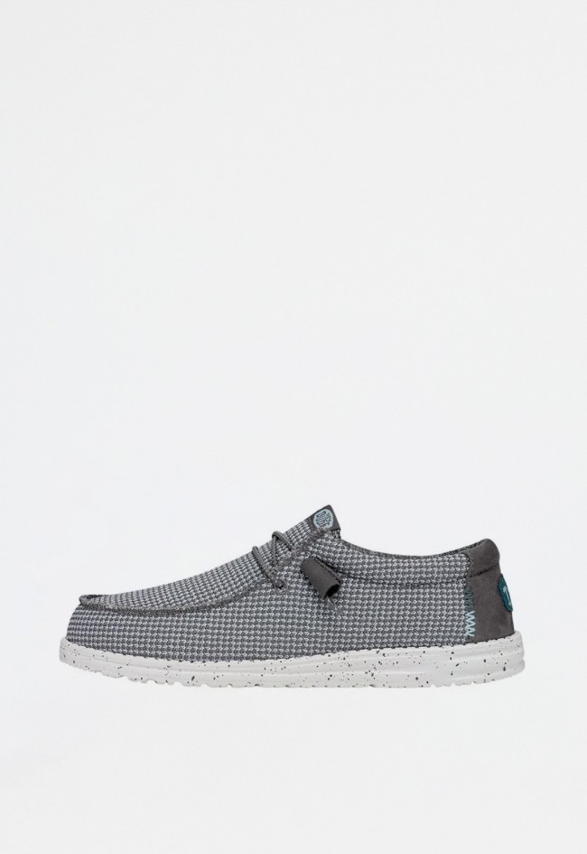 Mocasines de hombre gris Dude wally sport mesh