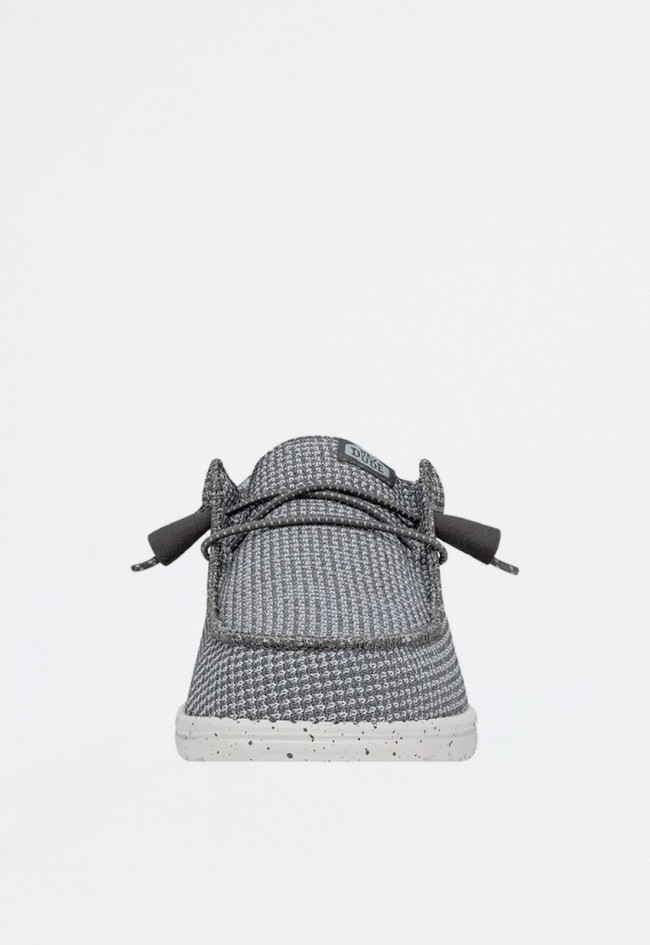 Mocasines de hombre gris Dude wally sport mesh